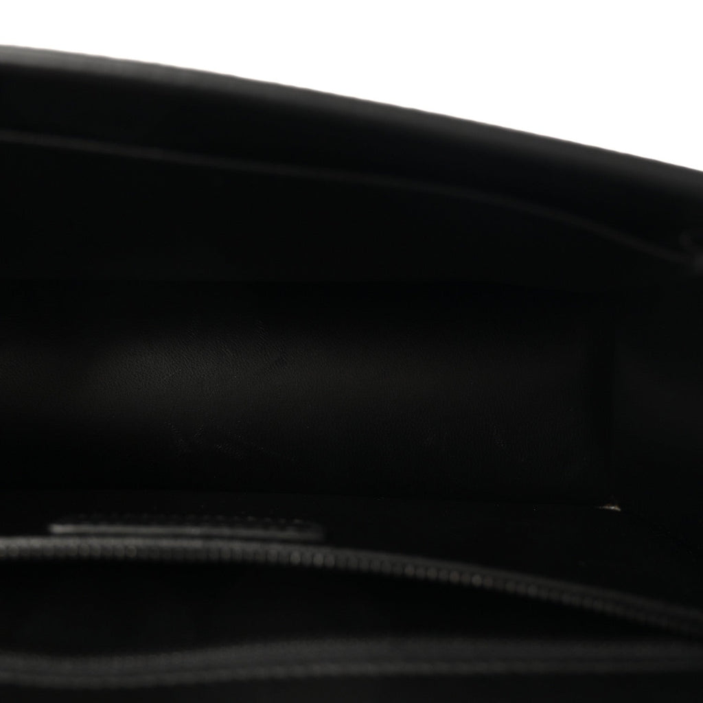 Ultra Matte Grained Calfskin 30 Montaigne Flap Bag Black wholesalehk.shop