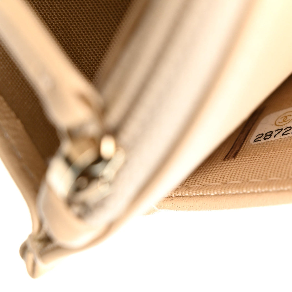 Lambskin Quilted Chanel 19 Wallet On Chain WOC Beige wholesalehk.shop