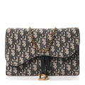 Oblique Saddle Chain Pouch Blue wholesalehk.shop