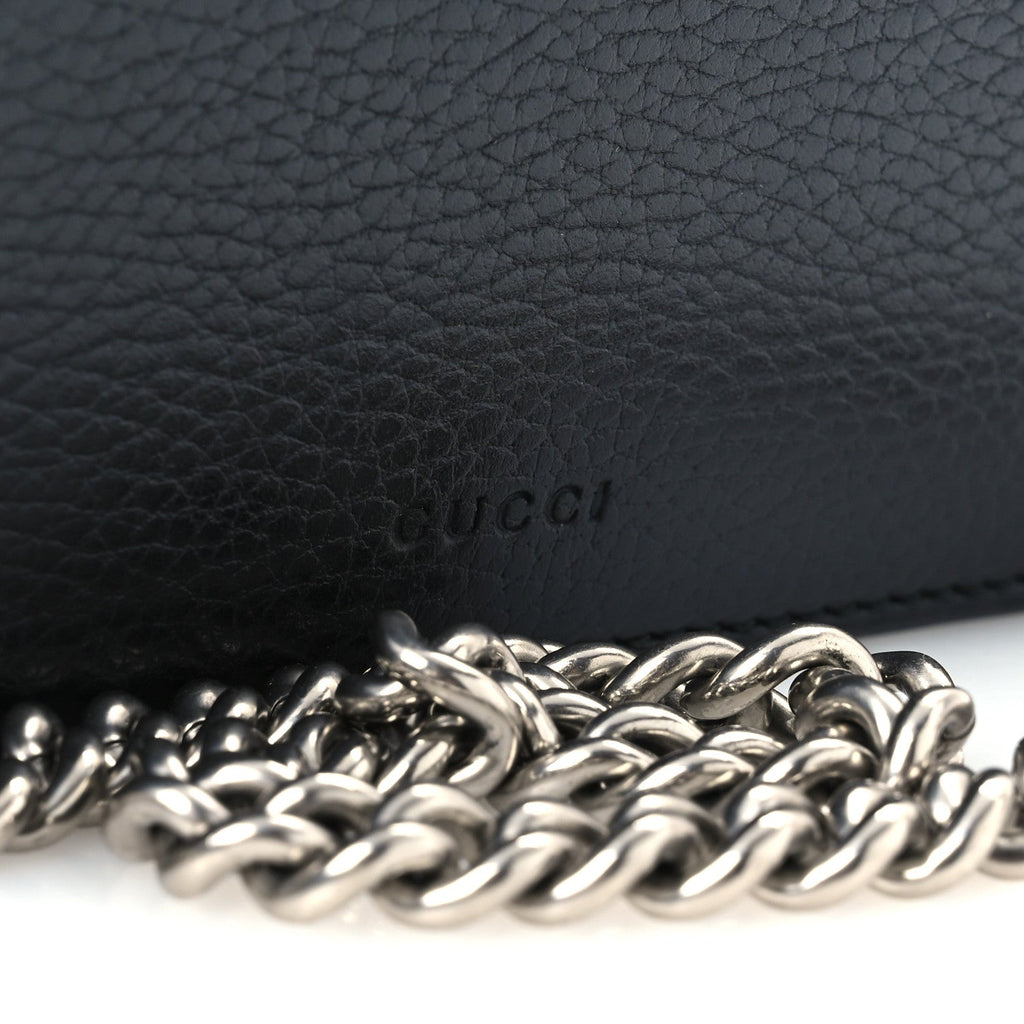 Pebbled Calfskin Small Dionysus Shoulder Bag Black wholesalehk.shop