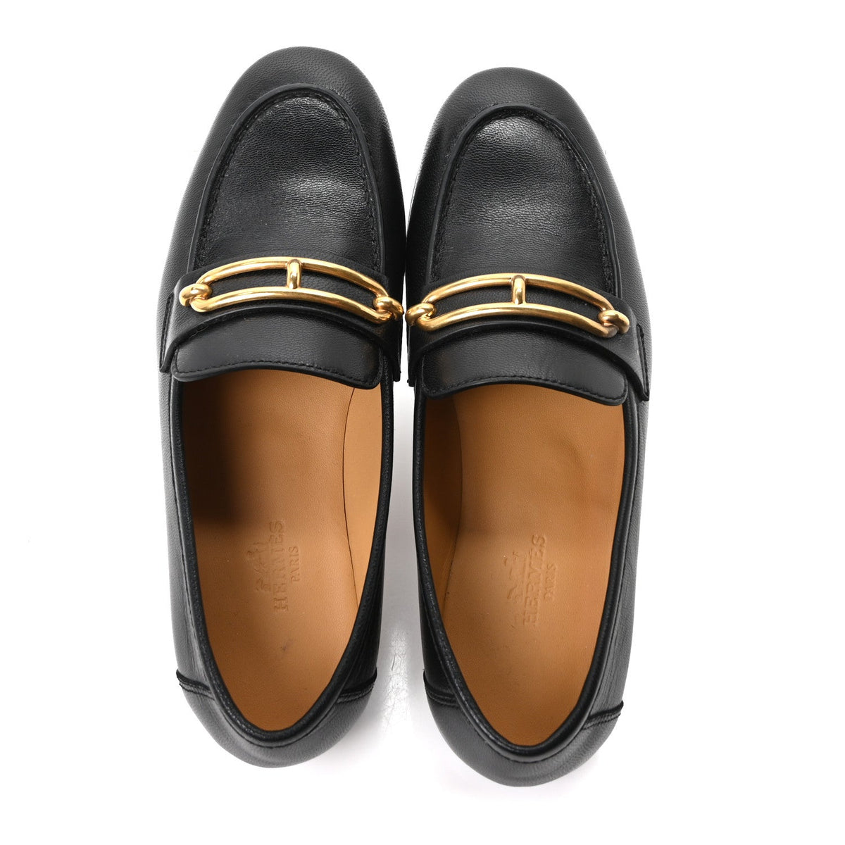 Calfskin Womens Colette Loafers 35 Black wholesalehk.shop