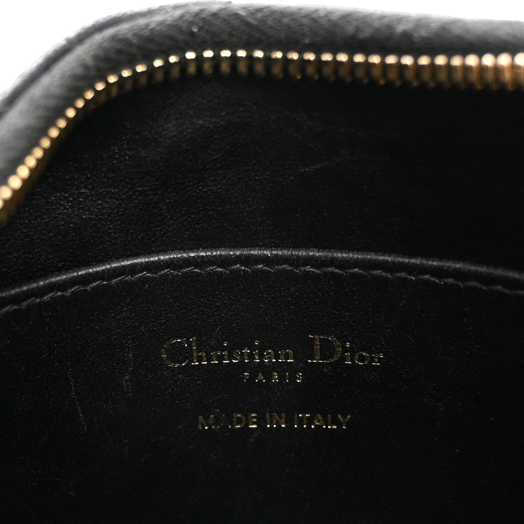 Calfskin Macrocannage Miss Caro Diorling Mini Bag with Chain Black wholesalehk.shop