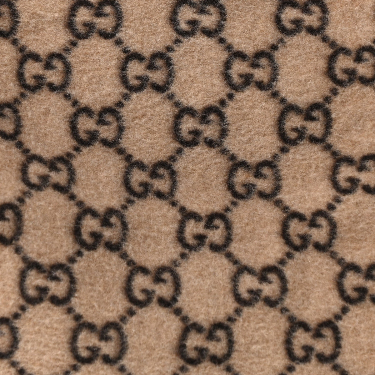 Covered Wool GG Monogram Large Tote Bag Beige Ebony wholesalehk.shop