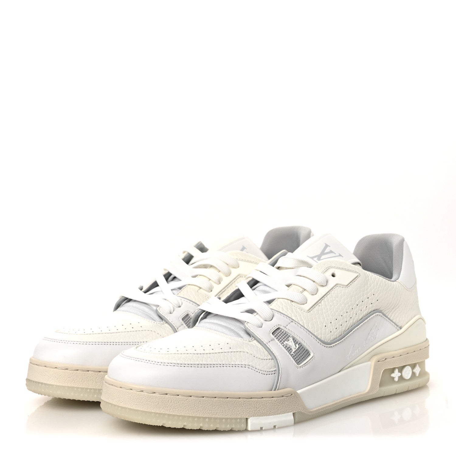 Calfskin Mens LV Trainer Sneakers 10 White £¨ Direct shipment via from wholesalehk.shop