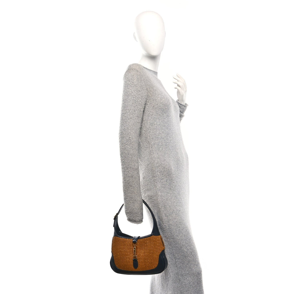 Straw Lux Boarded Dyana Lux Calfskin Small Jackie 1961 Hobo Natural Blue £¨ Direct shipment via from wholesalehk.shop