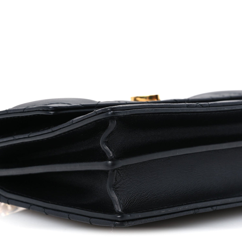 Lambskin Enamel Macrocannage Dioramour Mini Miss Caro Bag Black Red wholesalehk.shop
