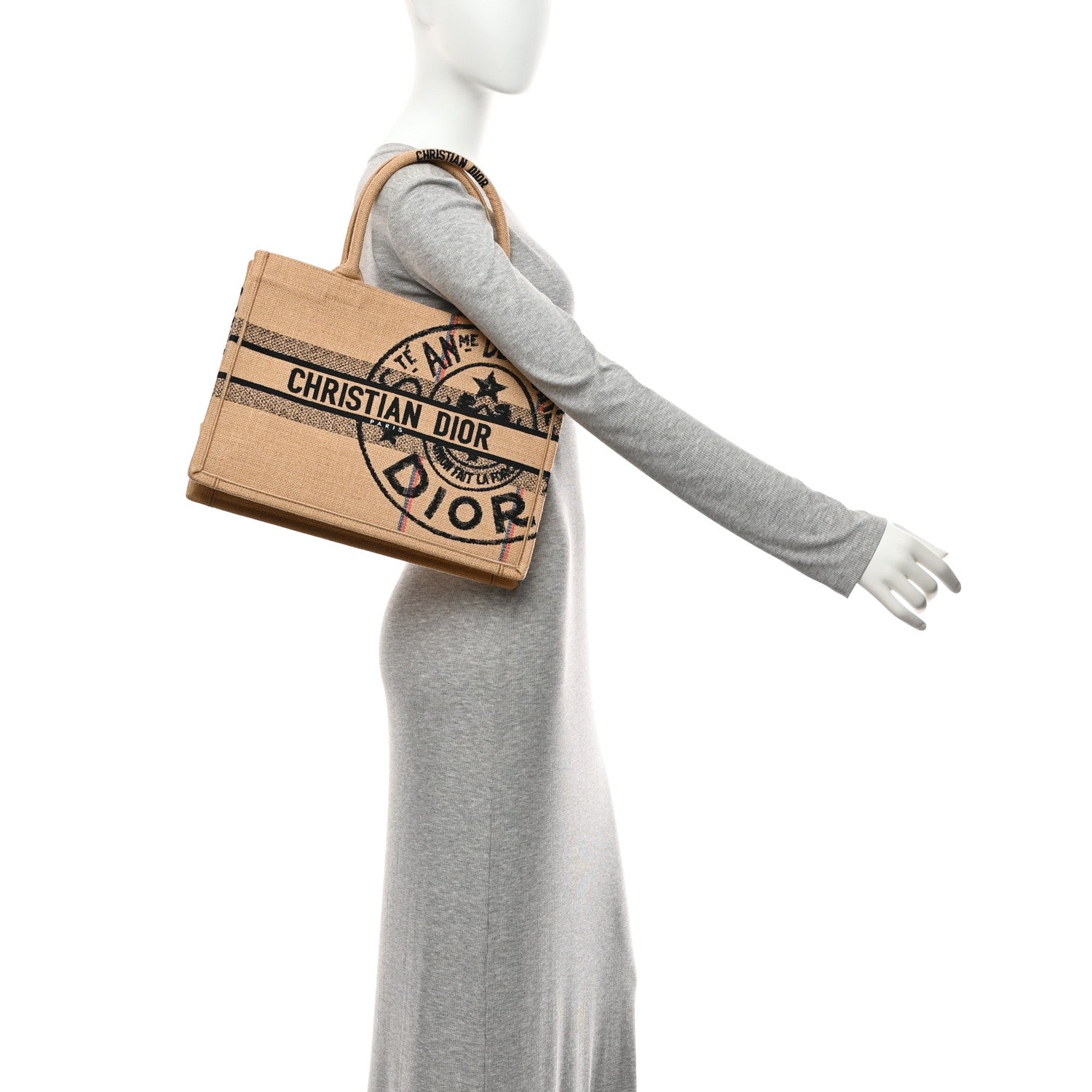 Canvas Jute Embroidered Medium Book Tote Black Beige £¨ Direct shipment via from wholesalehk.shop