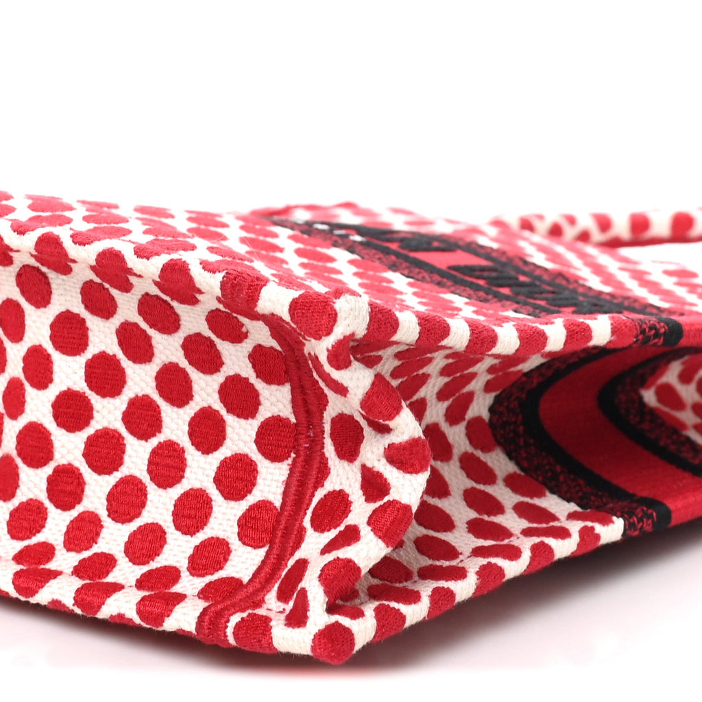 Canvas DiorAmour Dots Vertical Book Tote Red £¨ Direct shipment via from wholesalehk.shop