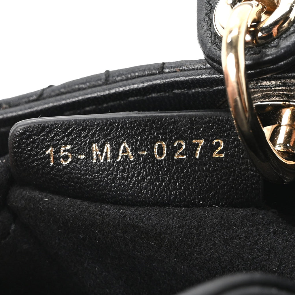 Lambskin Cannage Micro Lady Dior Black wholesalehk.shop