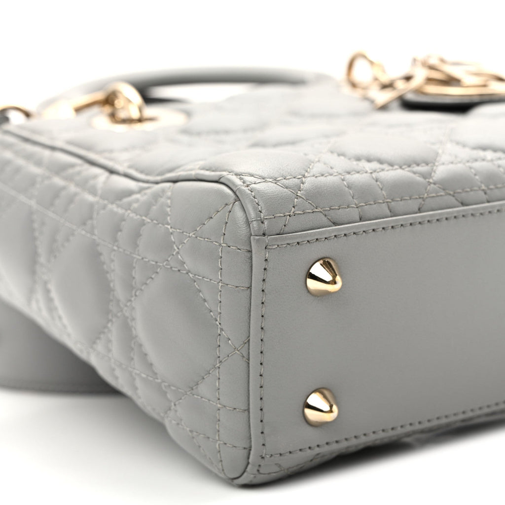 Lambskin Cannage Small My ABCDior Lady Dior Grey wholesalehk.shop
