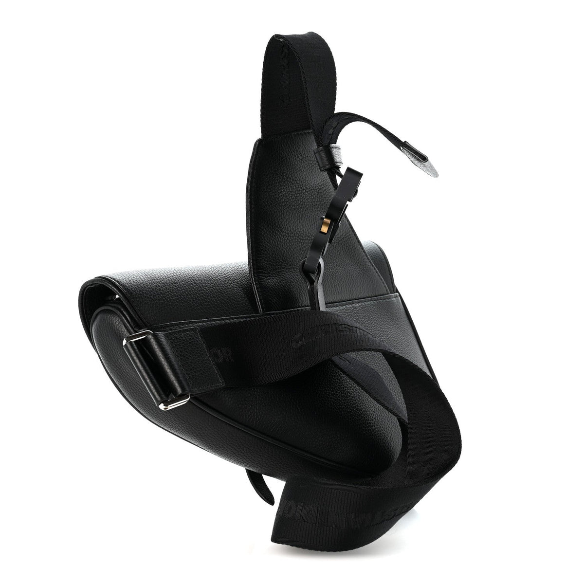 Grained Calfskin Kim Jones Saddle Bag Black wholesalehk.shop