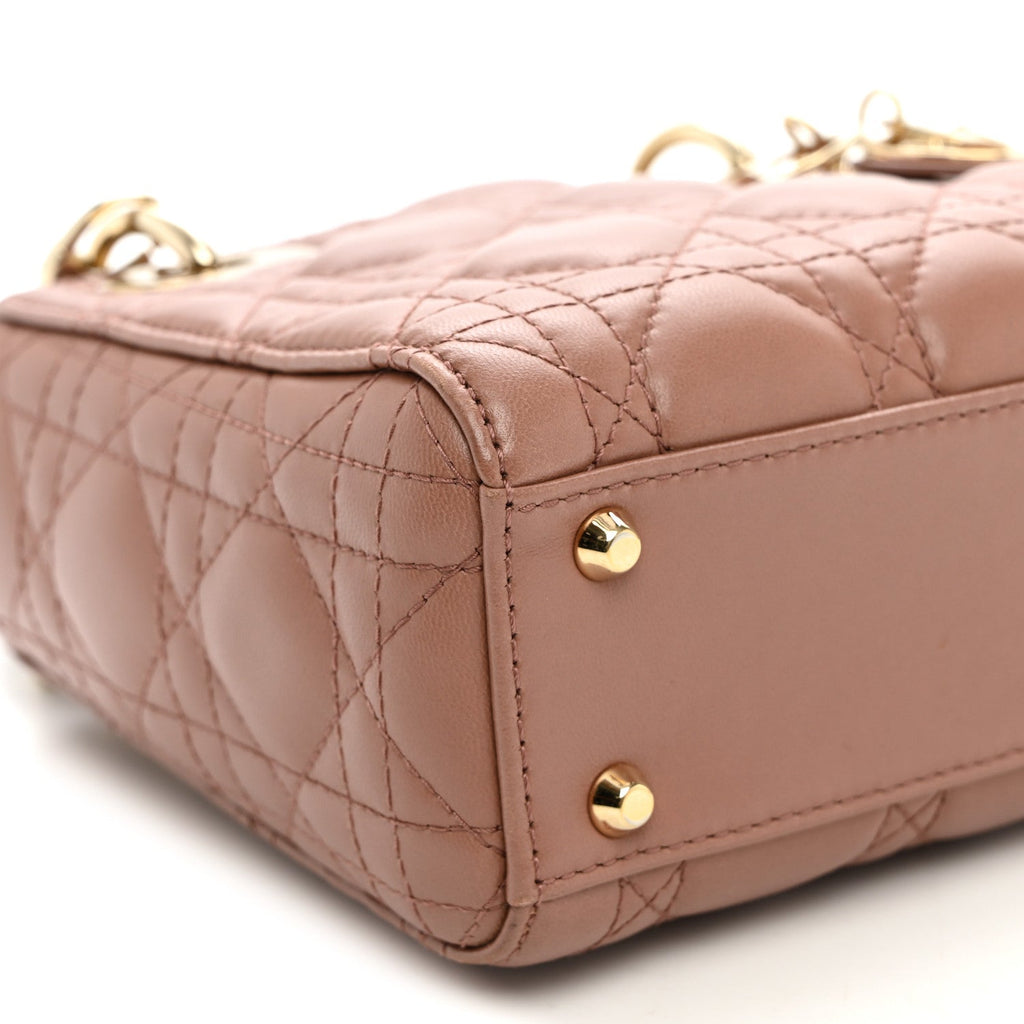 Lambskin Cannage Mini Lady Dior Fard wholesalehk.shop