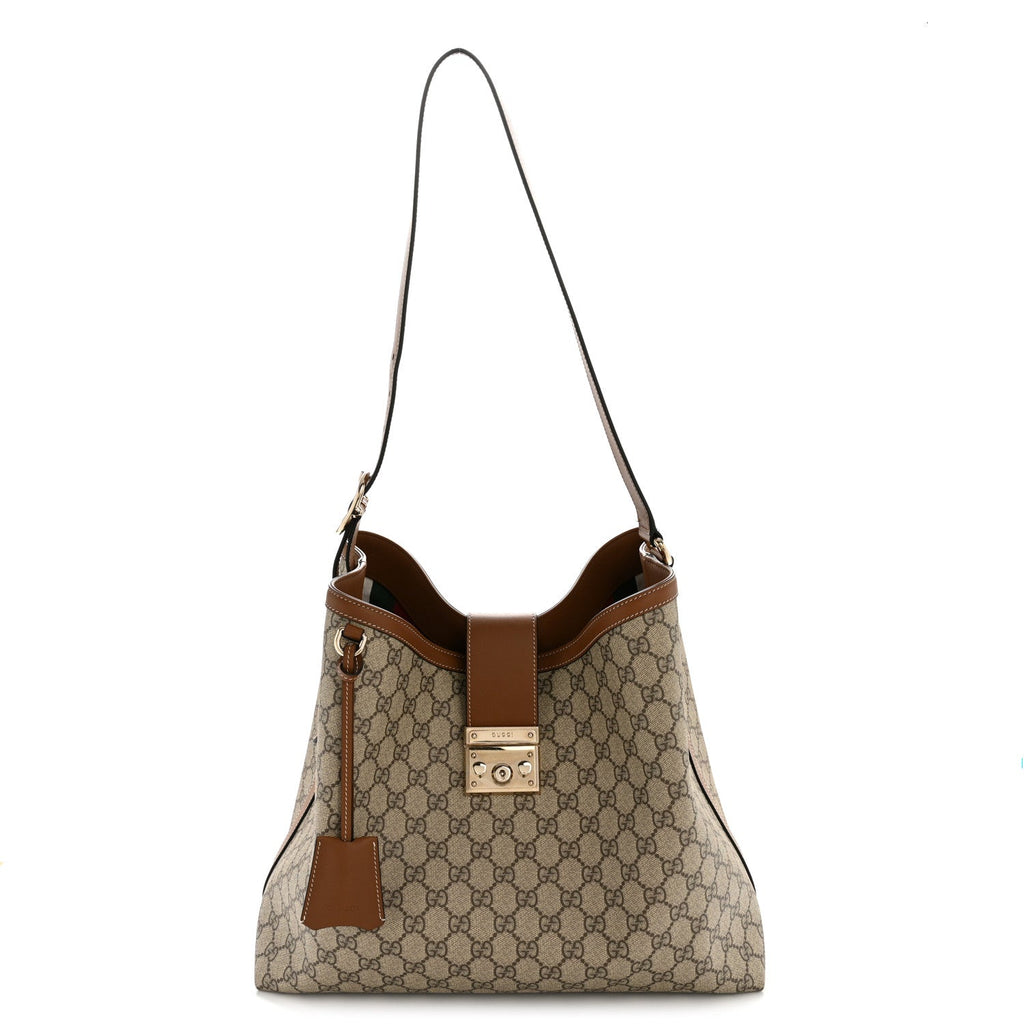 GG Icon Monogram Padlock Shoulder Bag Beige Dark Brown £¨ Direct shipment via from wholesalehk.shop