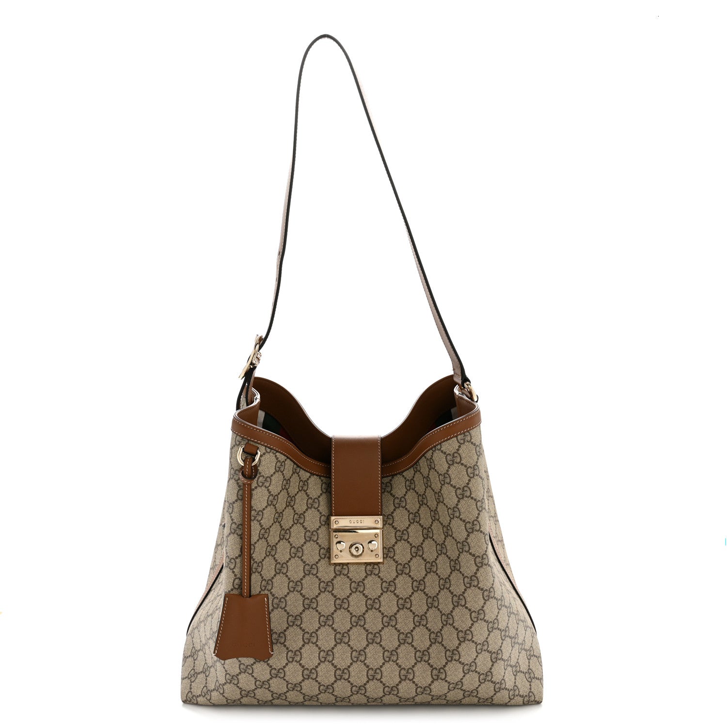 GG Icon Monogram Padlock Shoulder Bag Beige Dark Brown £¨ Direct shipment via from wholesalehk.shop