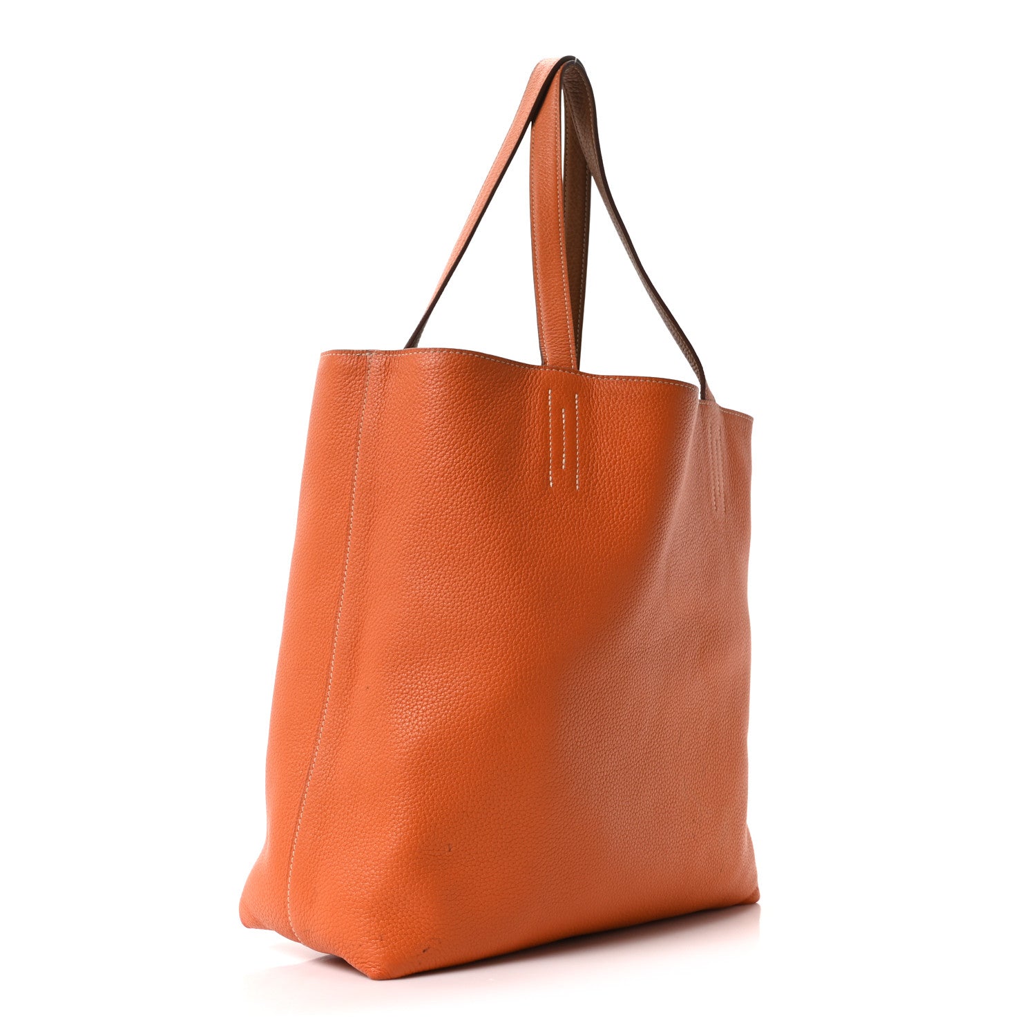 Taurillon Clemence Double Sens Reversible Tote Orange Gold £¨ Direct shipment via from wholesalehk.shop