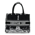 Canvas Embroidered Medium Paris Book Tote Black White £¨ Direct shipment via from wholesalehk.shop