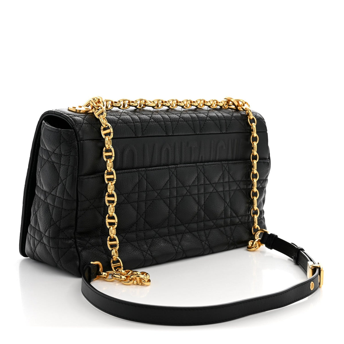 Grained Calfskin Cannage Large Caro Bag Black wholesalehk.shop
