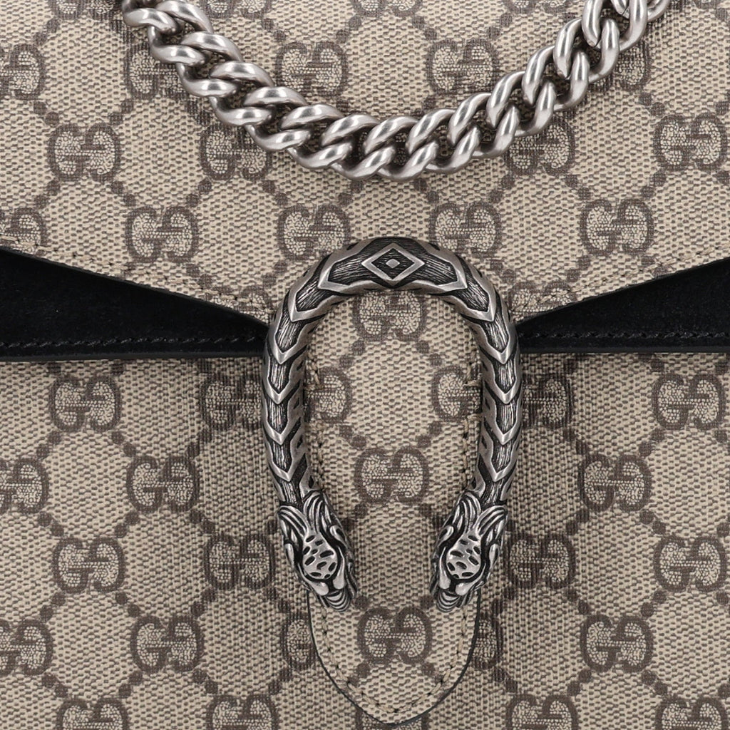 GG Supreme Monogram Mini Dionysus Shoulder Bag Black wholesalehk.shop