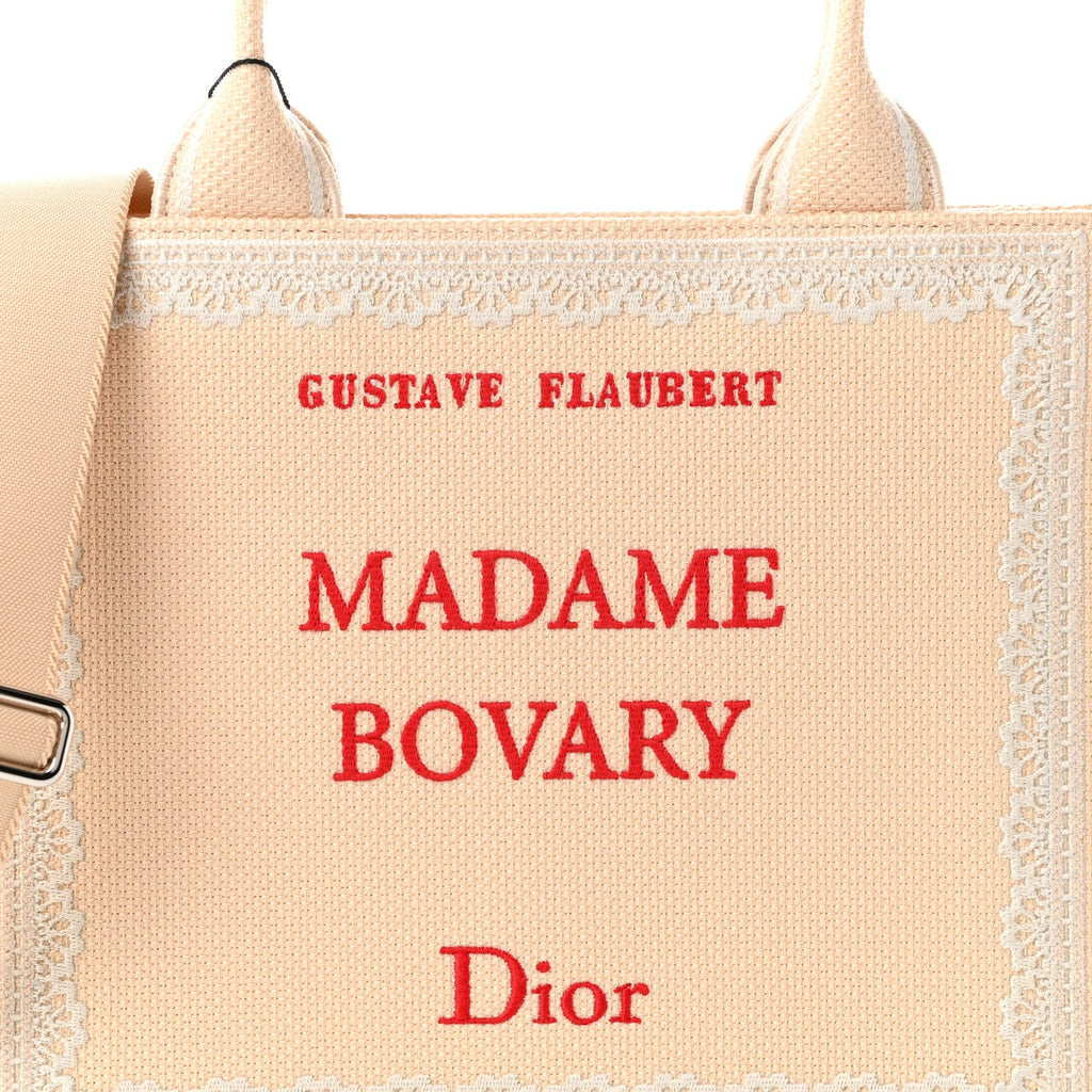 Oblique Embroidered Lace Dior Madame Bovary Small Book Tote With Strap Beige Red £¨ Direct shipment via from wholesalehk.shop