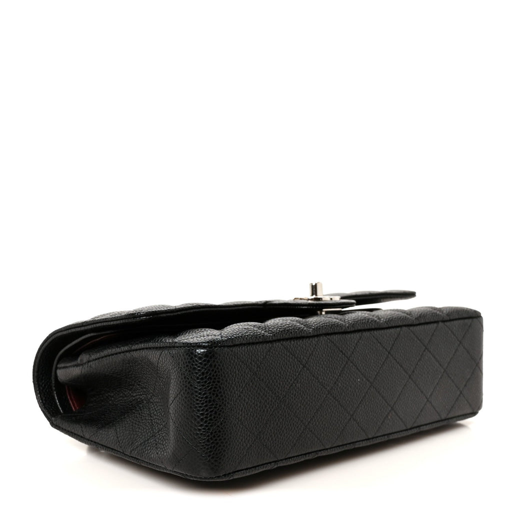 Caviar Quilted Medium Double Flap Black wholesalehk.shop
