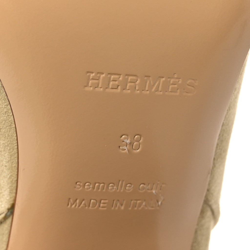 Suede Calfskin Lisiere 90 Boots 38 Beige Lin wholesalehk.shop