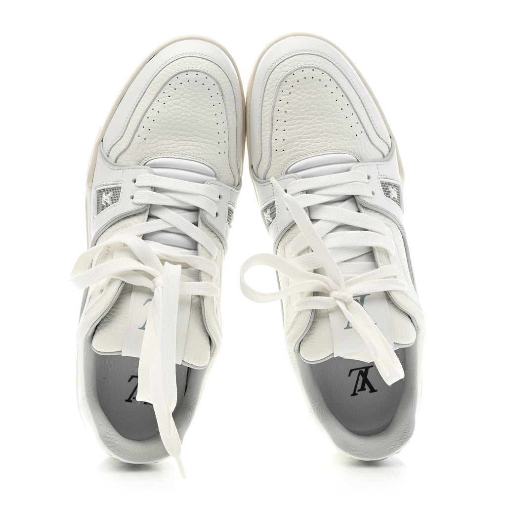 Calfskin Mens LV Trainer Sneakers 9 White £¨ Direct shipment via from wholesalehk.shop