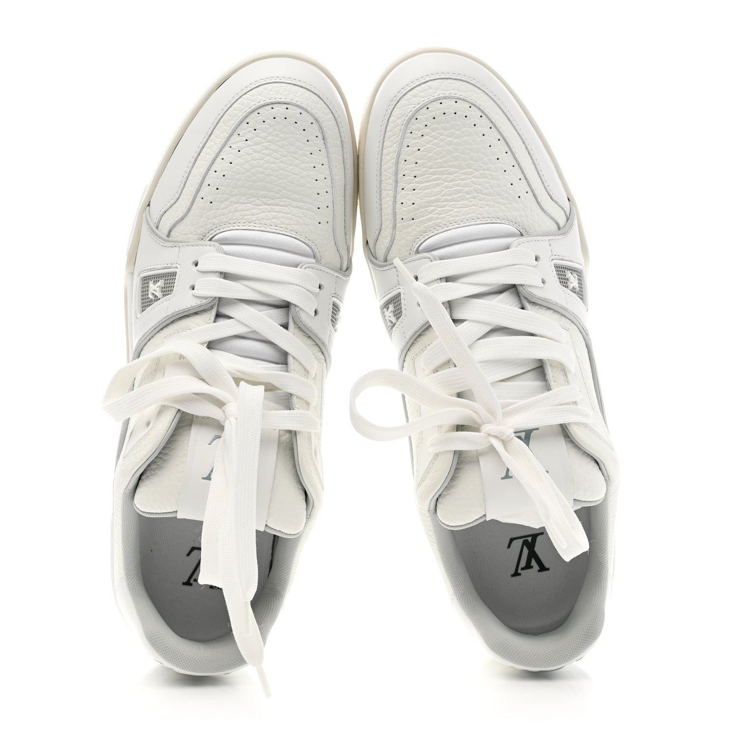 Calfskin Mens LV Trainer Sneakers 9 White £¨ Direct shipment via from wholesalehk.shop