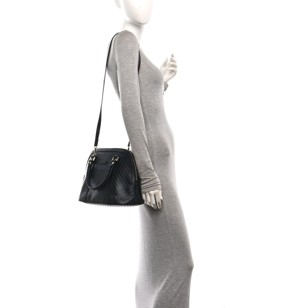 Microguccissima Medium Dome Bag Black £¨ Direct shipment via from wholesalehk.shop