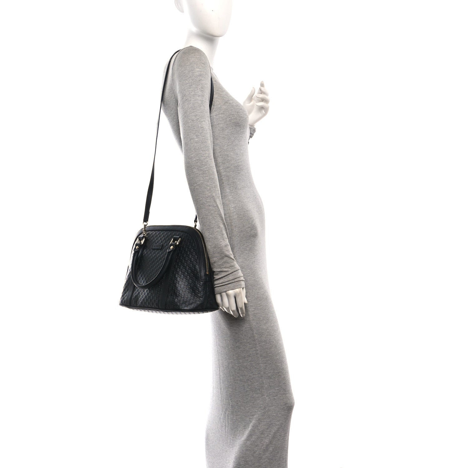 Microguccissima Medium Dome Bag Black £¨ Direct shipment via from wholesalehk.shop