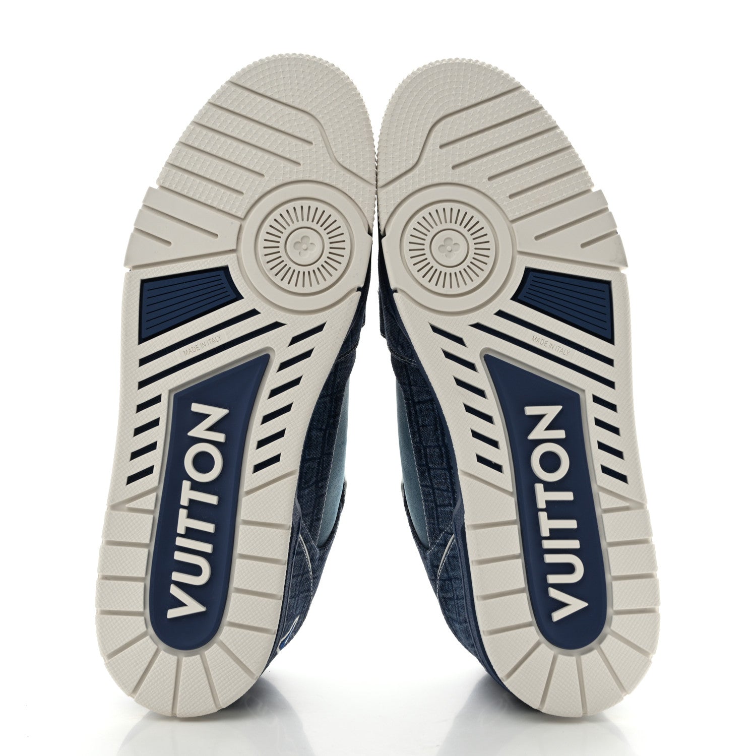 Crocodile Embossed Denim Suede Mens LV Trainer Sneakers 10 Sea Blue £¨ Direct shipment via from wholesalehk.shop