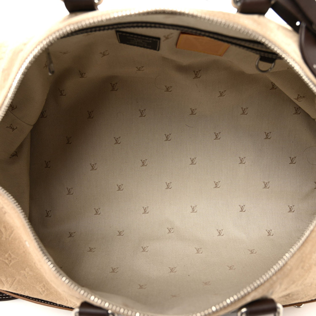 X NIGO Suede Monogram Keepall Bandouliere 50 Tan wholesalehk.shop