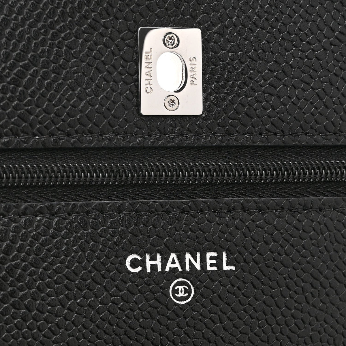 Caviar Quilted CC Turnlock Wallet On Chain WOC Black wholesalehk.shop