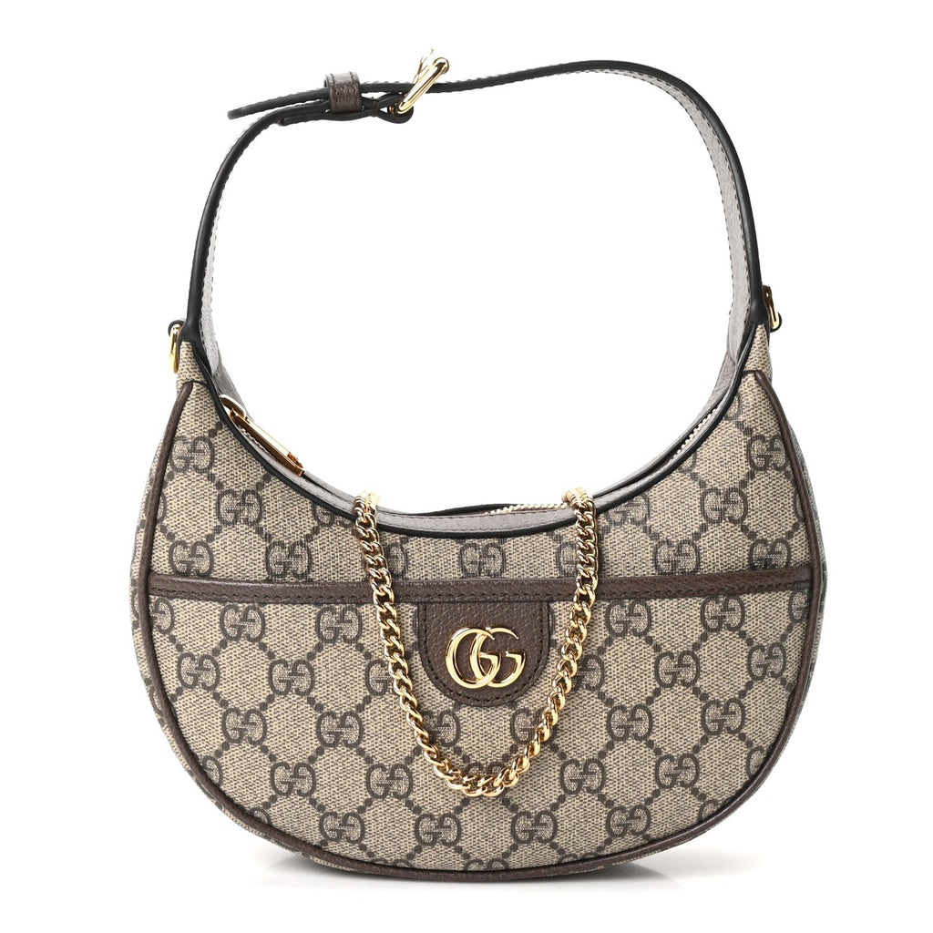 GG Supreme Monogram Textured Dollar Calfskin Small Ophidia Shoulder Bag Beige Ebony New Acero wholesalehk.shop