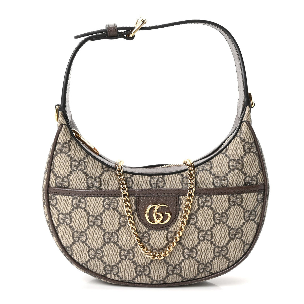 GG Supreme Monogram Textured Dollar Calfskin Small Ophidia Shoulder Bag Beige Ebony New Acero wholesalehk.shop