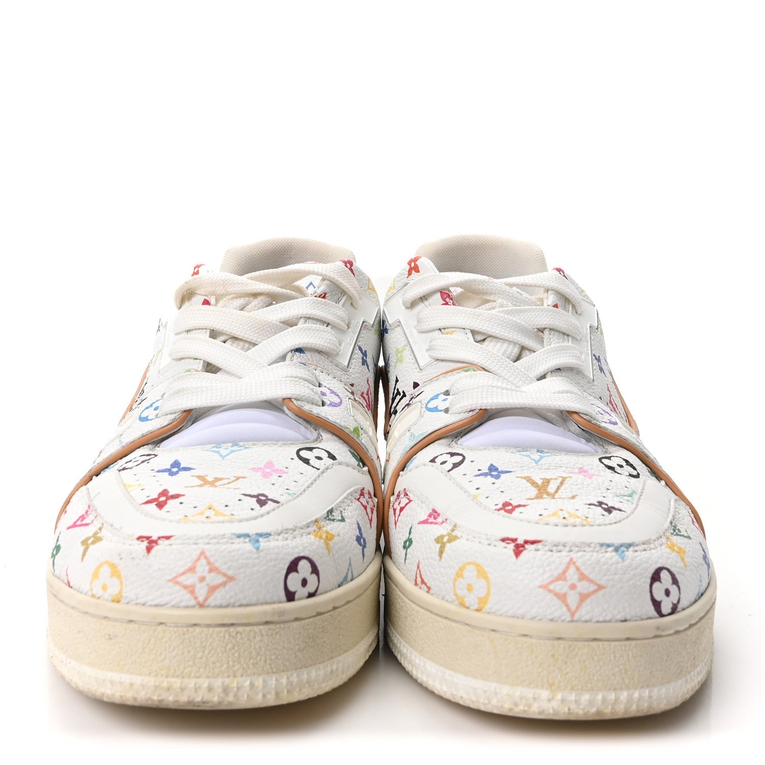 LV X TM Calfskin Monogram Multicolor Womens LV Trainer Sneakers 39 White £¨ Direct shipment via from wholesalehk.shop