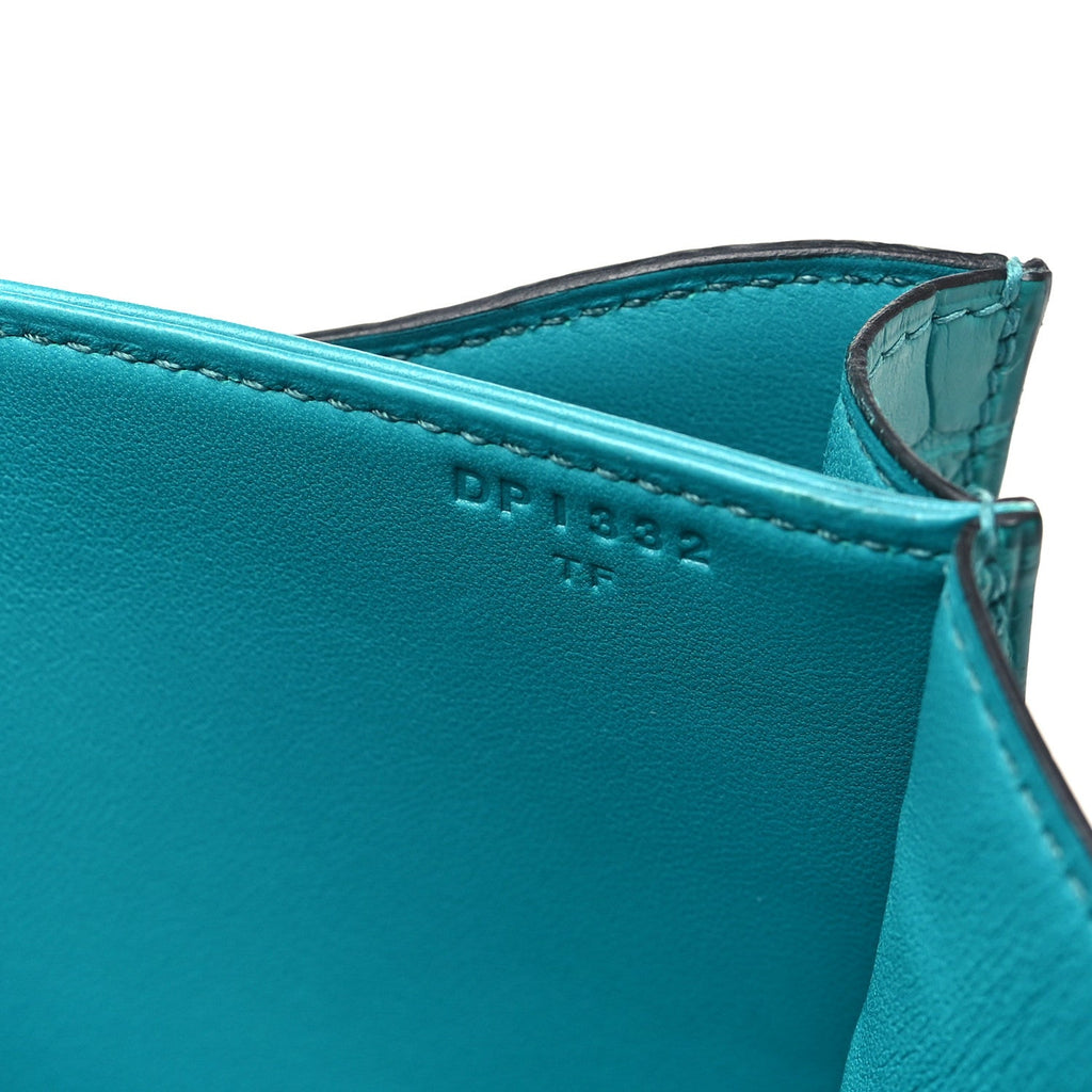 Matte Alligator Constance 18 Bleu Paon £¨ Direct shipment via from wholesalehk.shop