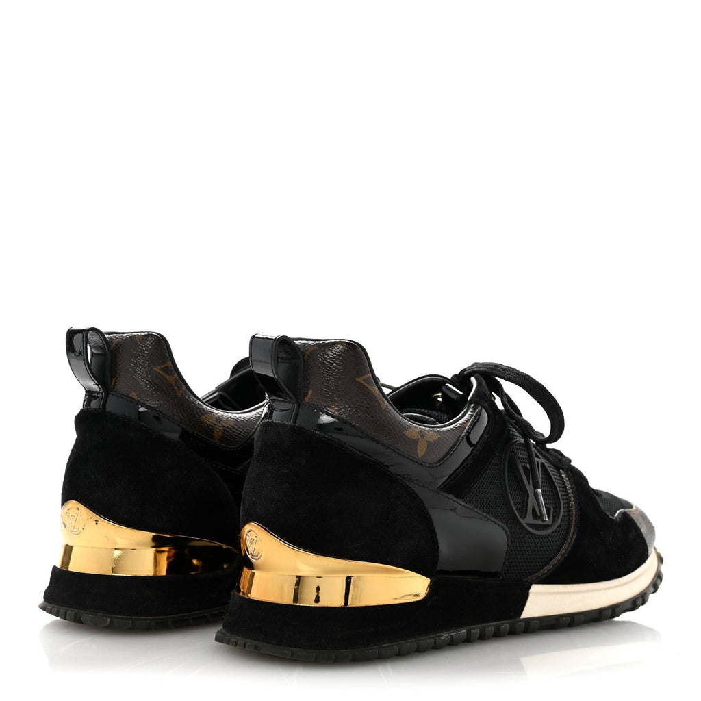 Suede Monogram Run Away Sneakers 37 Black £¨ Direct shipment via from wholesalehk.shop