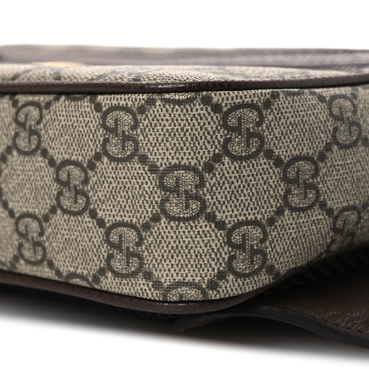 Soft GG Supreme Monogram Medium Ophidia Belt Bag  Dark Brown wholesalehk.shop