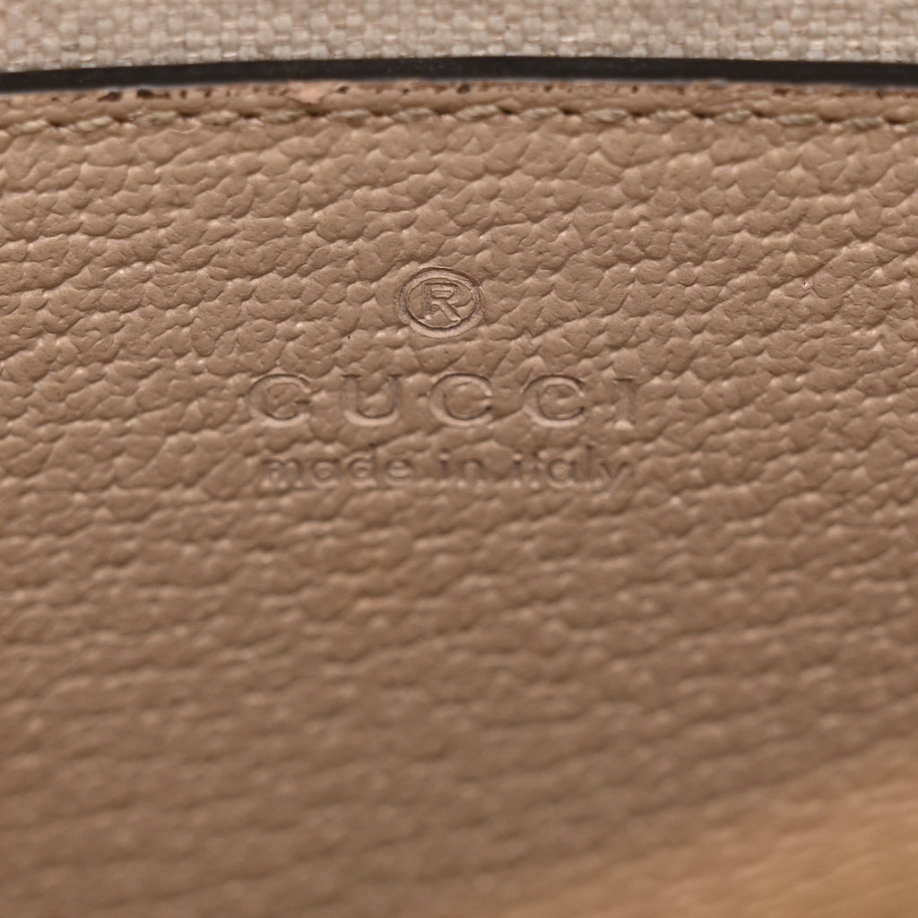 GG Supreme Monogram Textured Dollar Calfskin Web Small Ophidia Dome Shoulder Beige Mystic White Oatmeal wholesalehk.shop