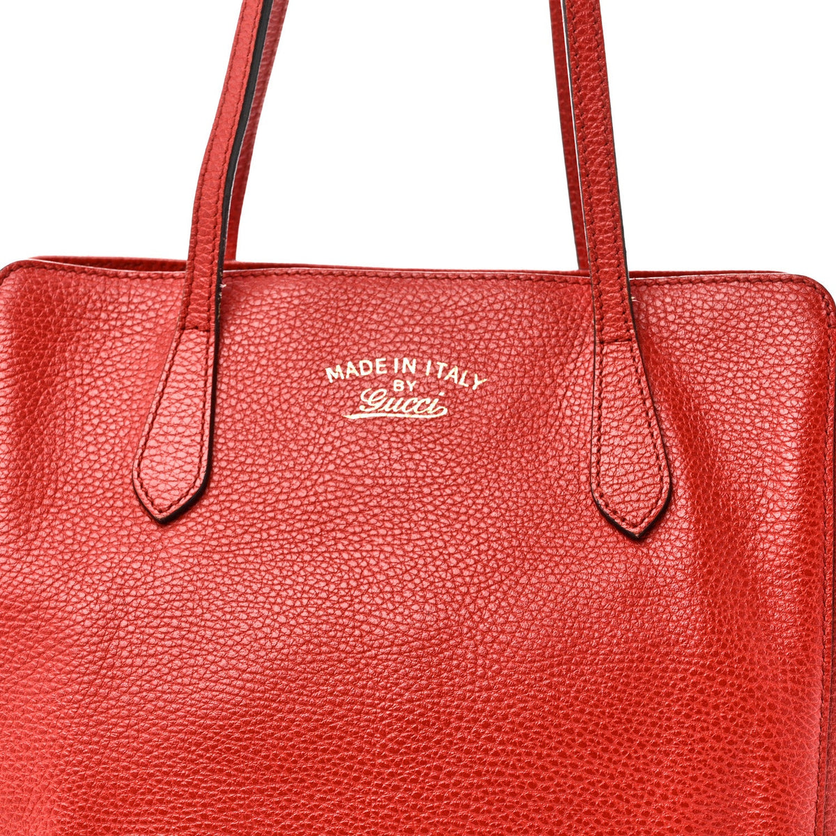 Dollar Calfskin Small Swing Tote Red wholesalehk.shop