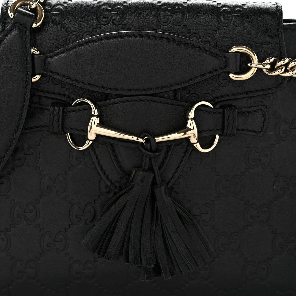 Guccissima Small Emily Shoulder Bag Black £¨ Direct shipment via from wholesalehk.shop