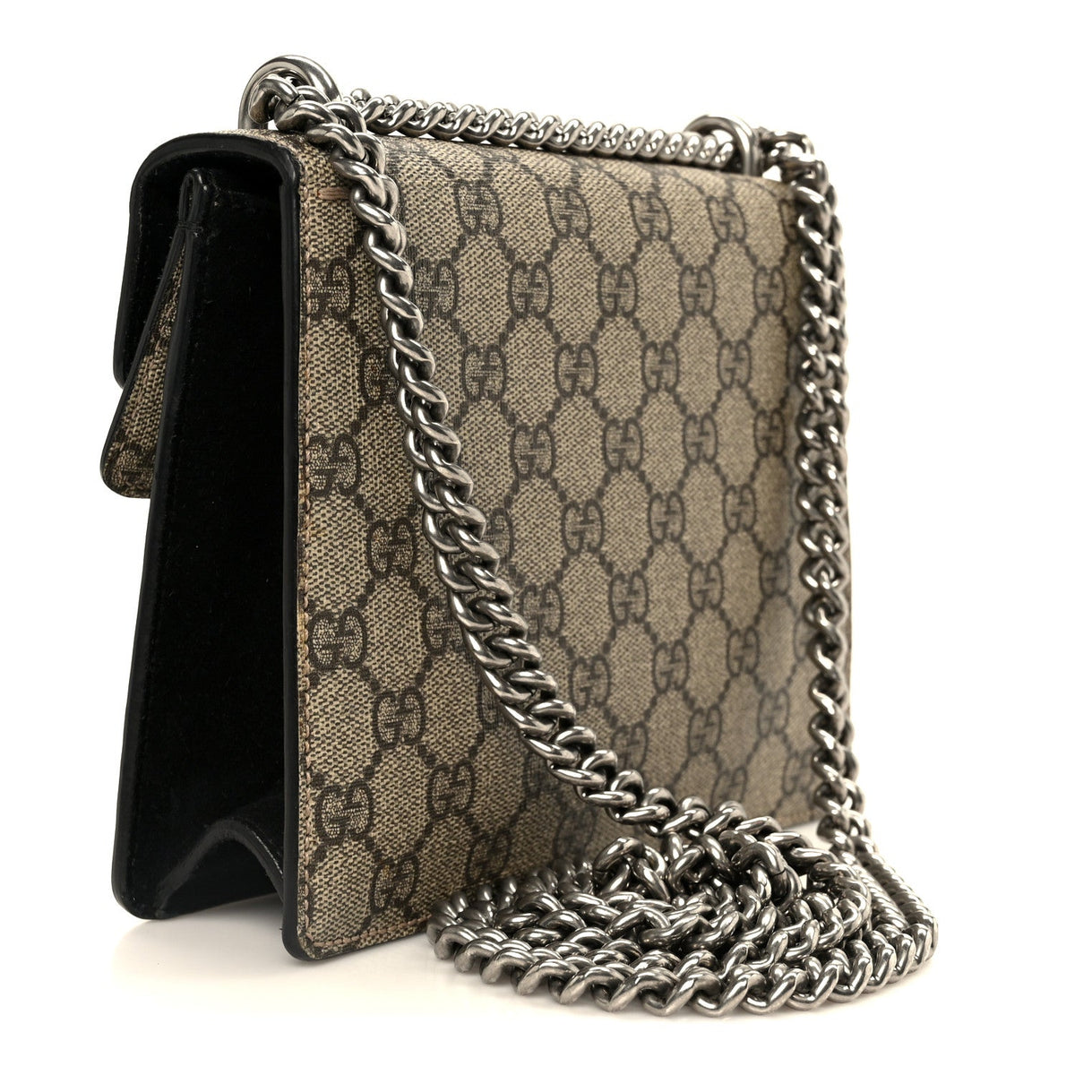 GG Supreme Monogram Mini Dionysus Shoulder Bag Black wholesalehk.shop