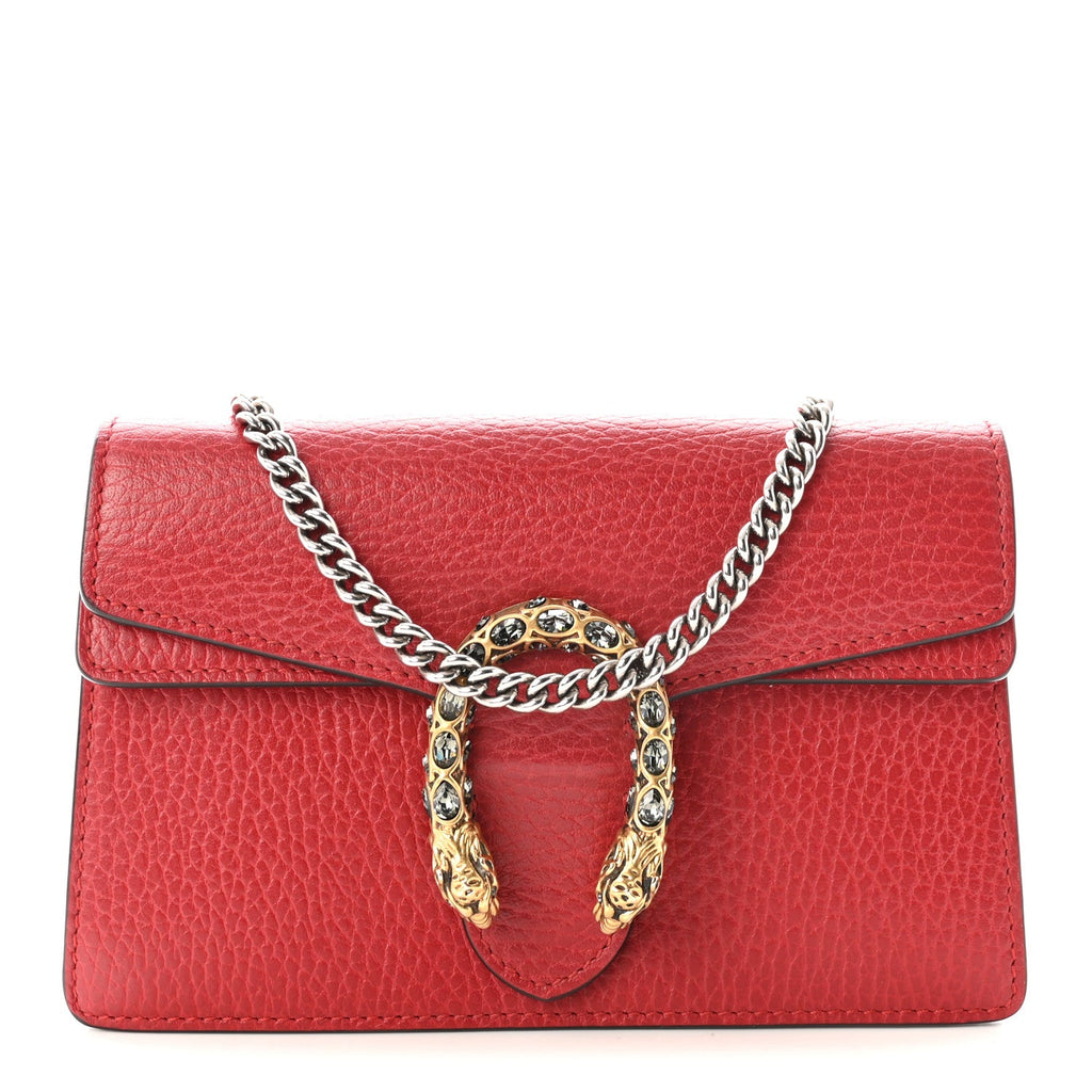Calfskin Super Mini Dionysus Shoulder Bag Hibiscus Red wholesalehk.shop
