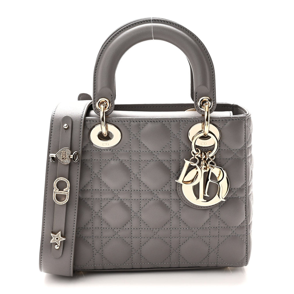 Lambskin Cannage Small My ABCDior Lady Dior Grey wholesalehk.shop