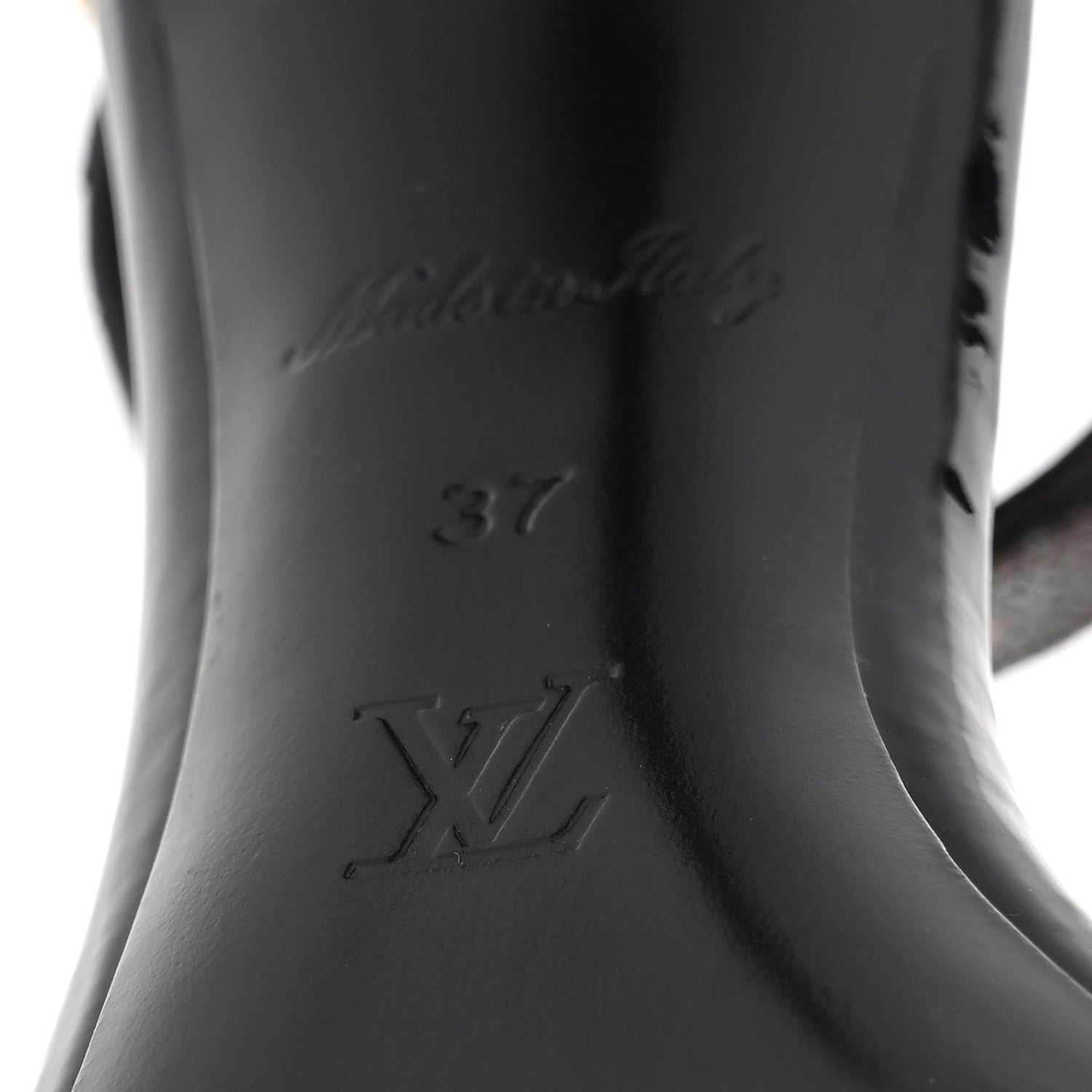 Patent Monogram Call Back Sandals 37 Black £¨ Direct shipment via from wholesalehk.shop