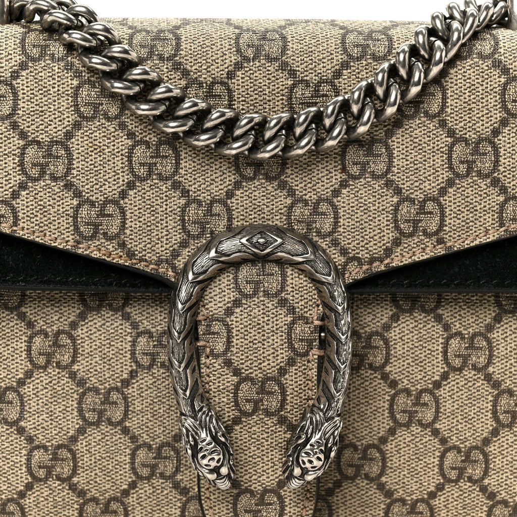GG Supreme Monogram Mini Dionysus Shoulder Bag Black wholesalehk.shop