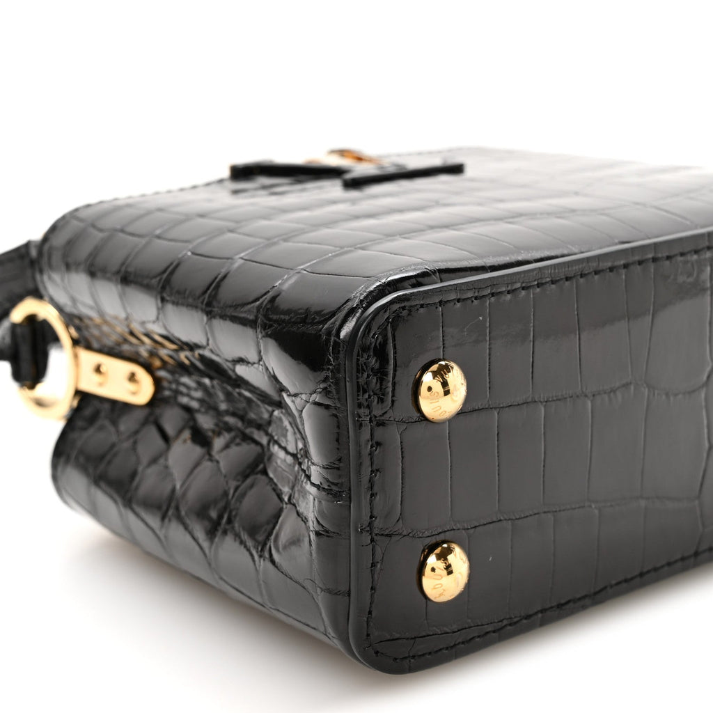 Crocodile Mini Capucines Black £¨ Direct shipment via from wholesalehk.shop