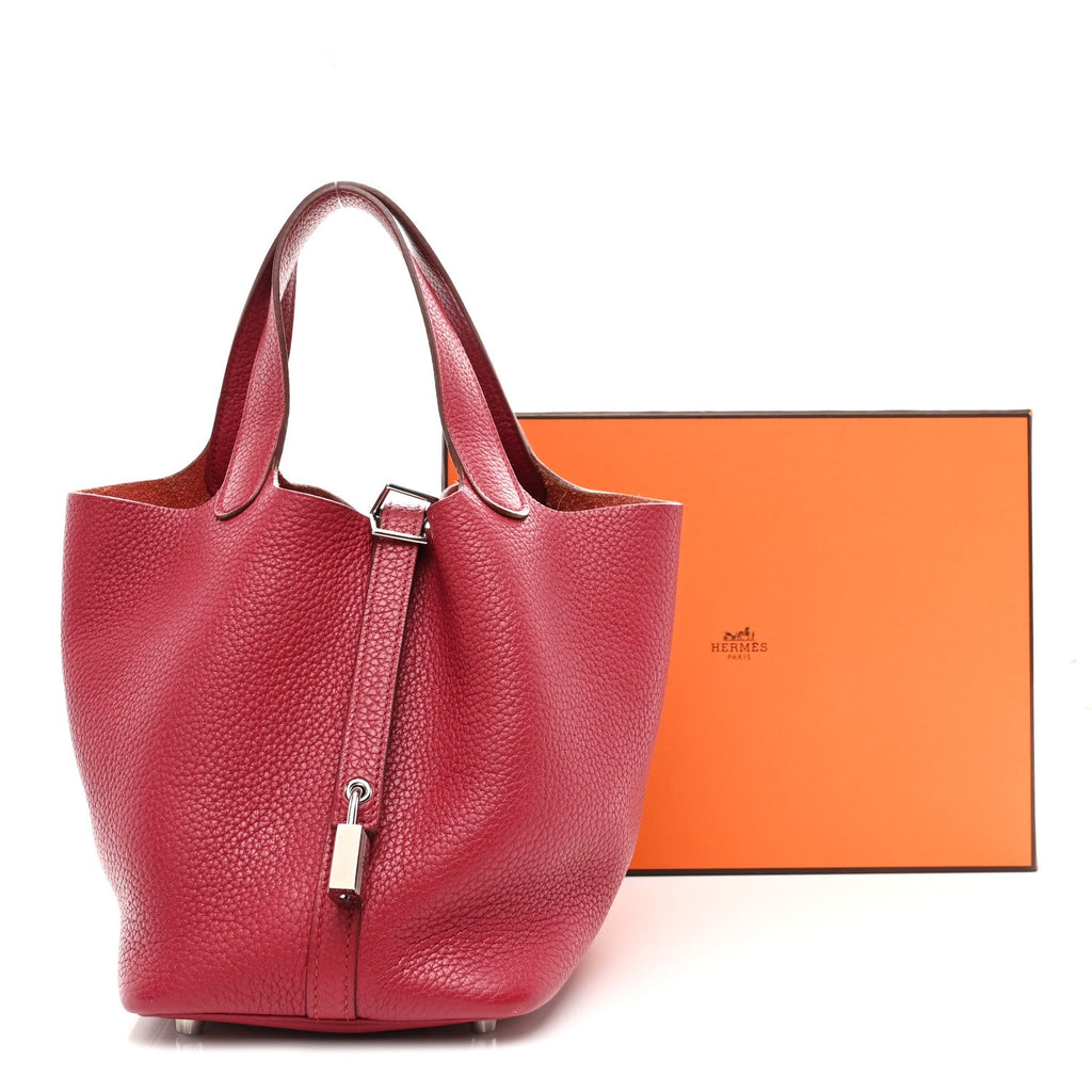 Taurillon Clemence Picotin Lock 18 PM Rubis £¨ Direct shipment via from wholesalehk.shop