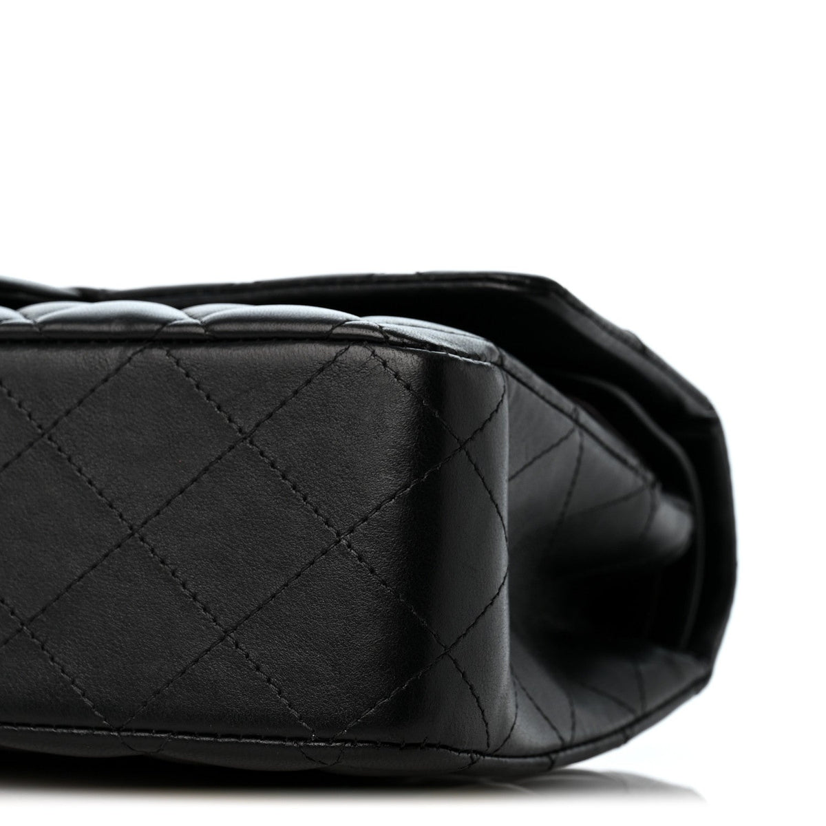 Lambskin Quilted Medium Double Flap Black wholesalehk.shop