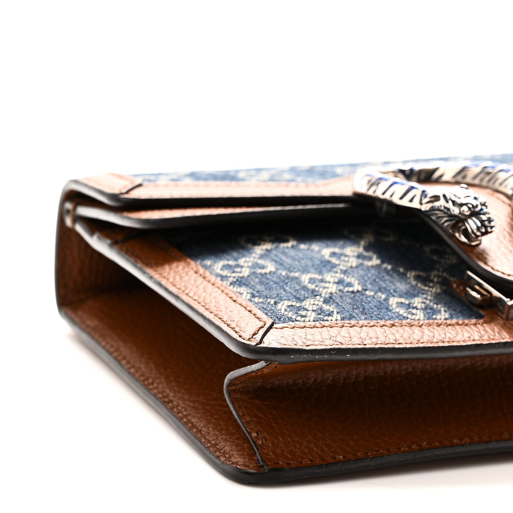 New Denim GG Monogram Dollar Calfskin Enamel Mini Dionysus Shoulder Bag Blue Tea Cuir Epilog Electric Blue wholesalehk.shop